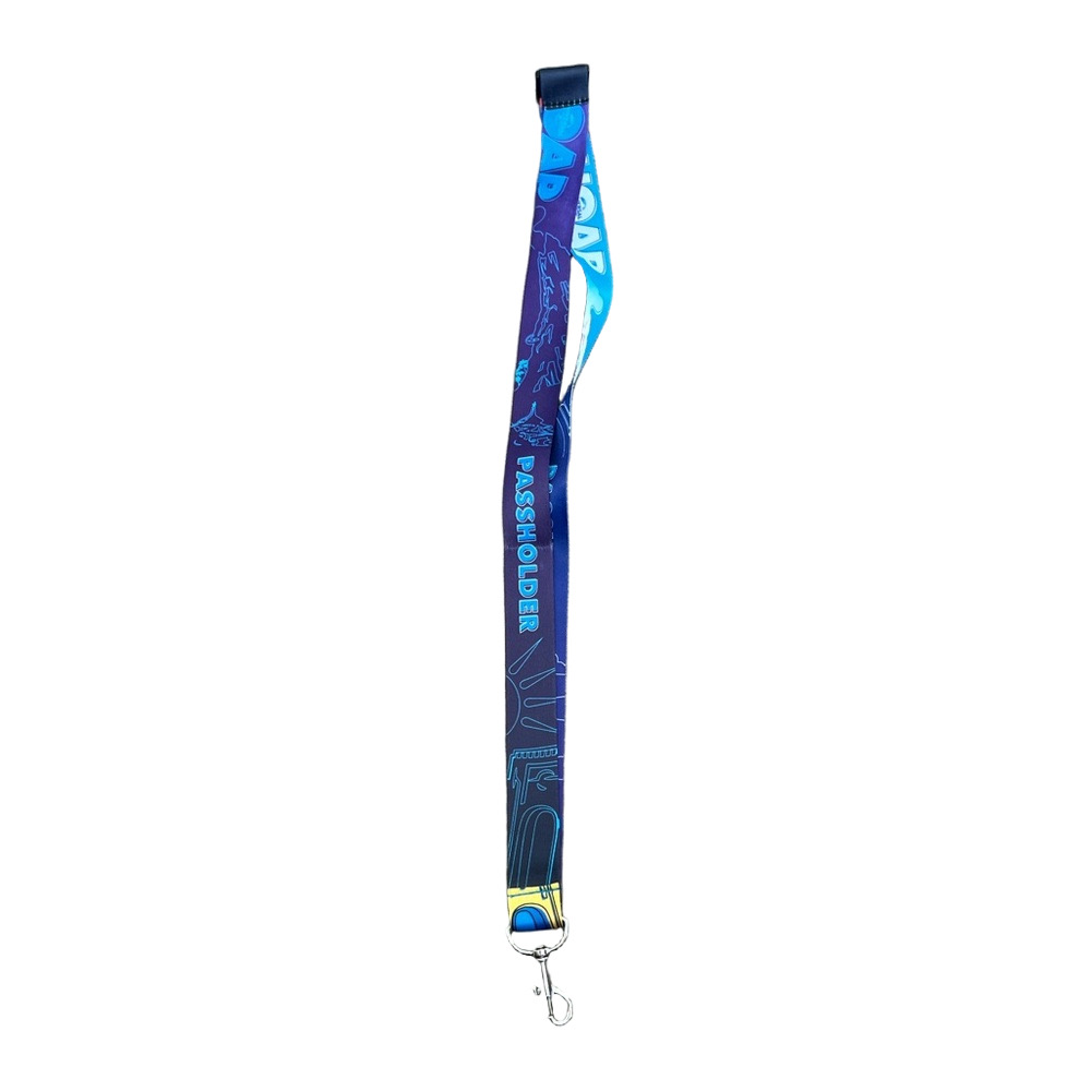 Universal Studios Blue and Purple Passholder Lanyard